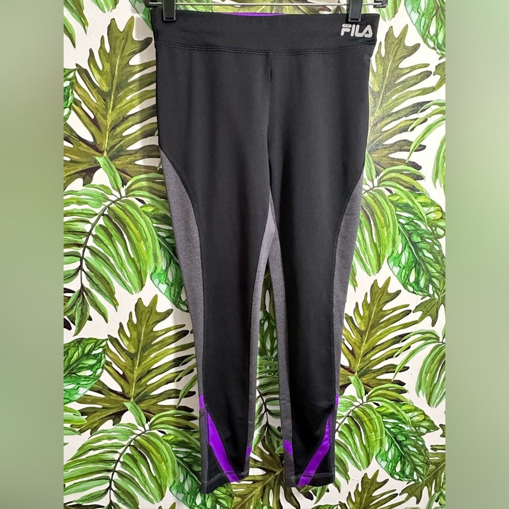 Fila Sport Black and Gray with Purple Leggings
